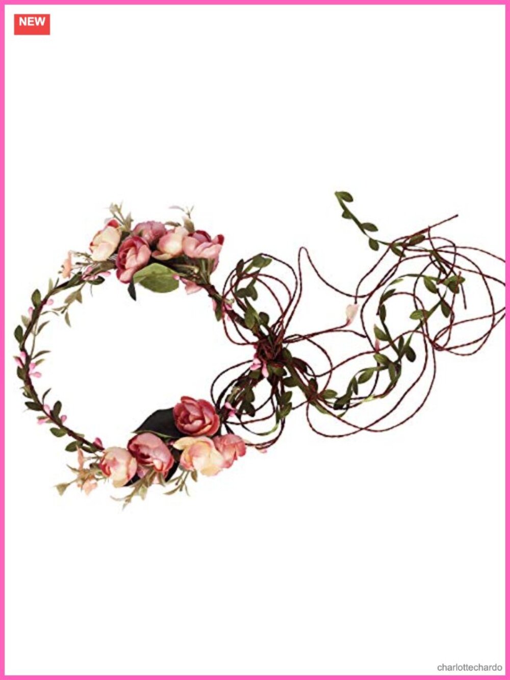 Metal Faux Flower Crown Boho Headband Floral Halo Headpiece Cosplay